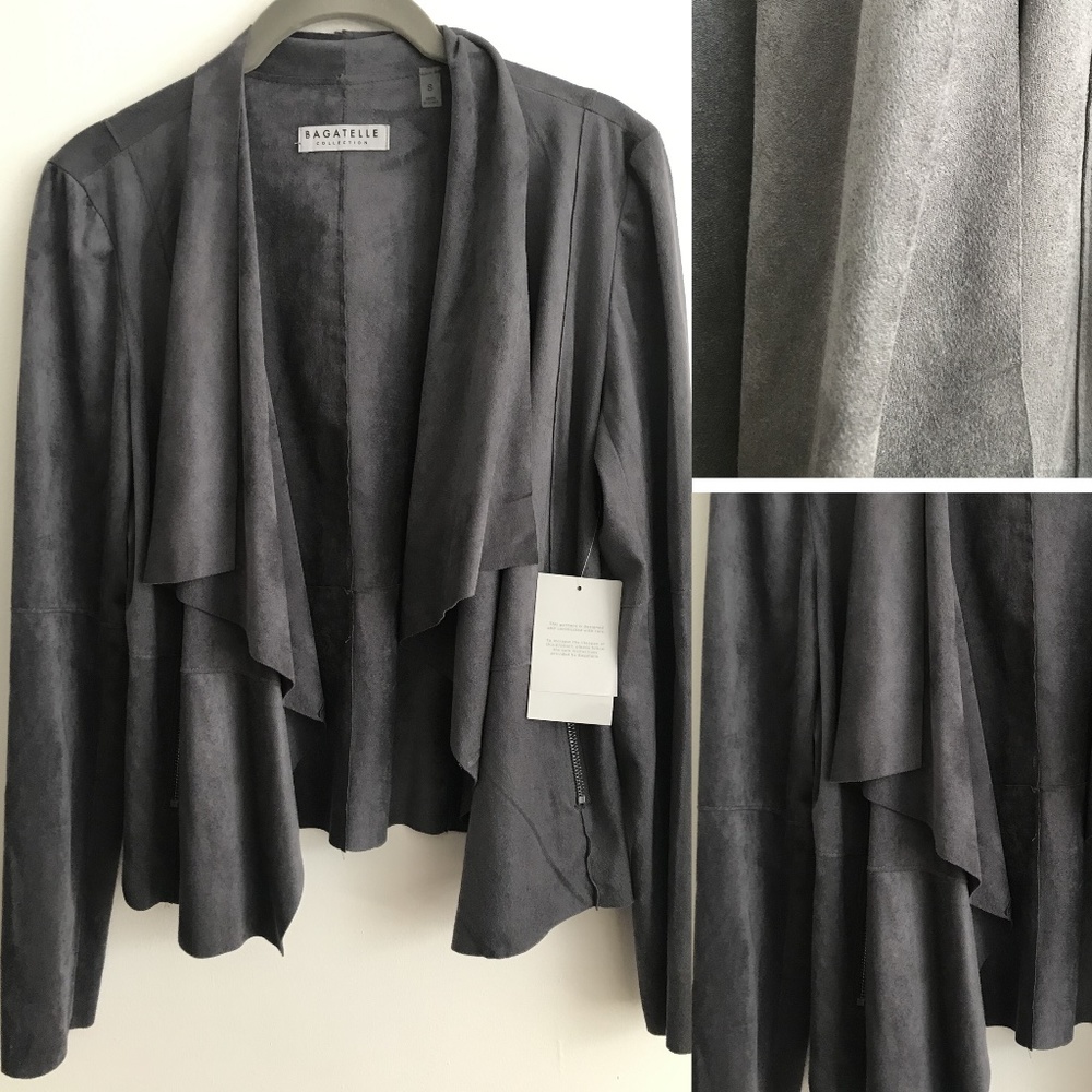 NWT Bagatelle Faux Suede Jacket- Blue